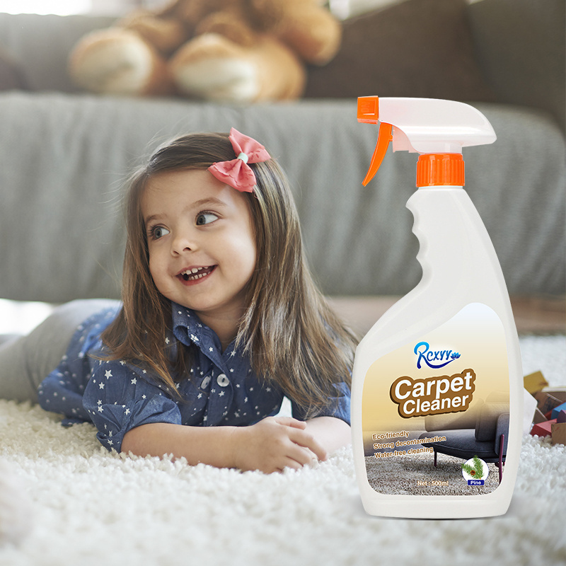 Eco-friendly 500 ml Liquid Deodorizes Removes Stains carpet Dry Cleaning Spray Carpet Cleaner