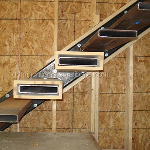 floating staircase with timber tread  straight cantilever staircases