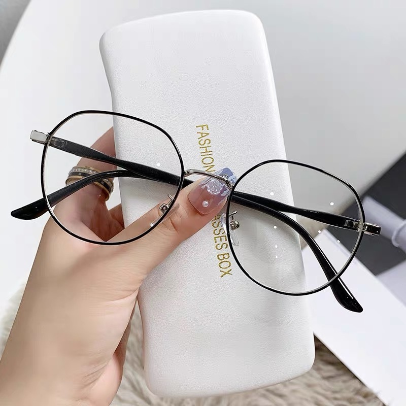 Fashion metal frame cross-border radiation protection glasses polygonal frame