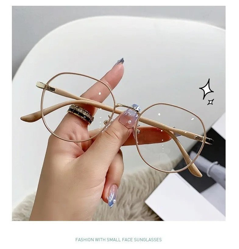 Fashion metal frame cross-border radiation protection glasses polygonal frame