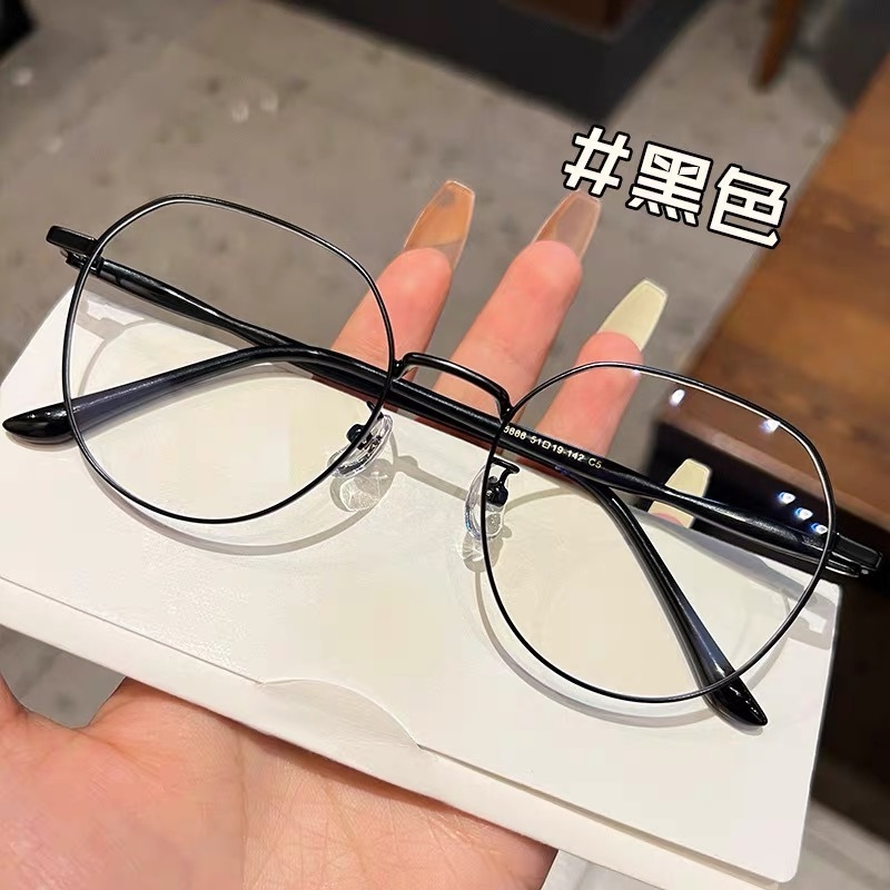 Fashion metal frame cross-border radiation protection glasses polygonal frame