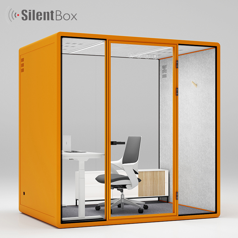 Home Office Small Telephone Booth Single Person Work Pod Privacy Booth Indoor Call Pod