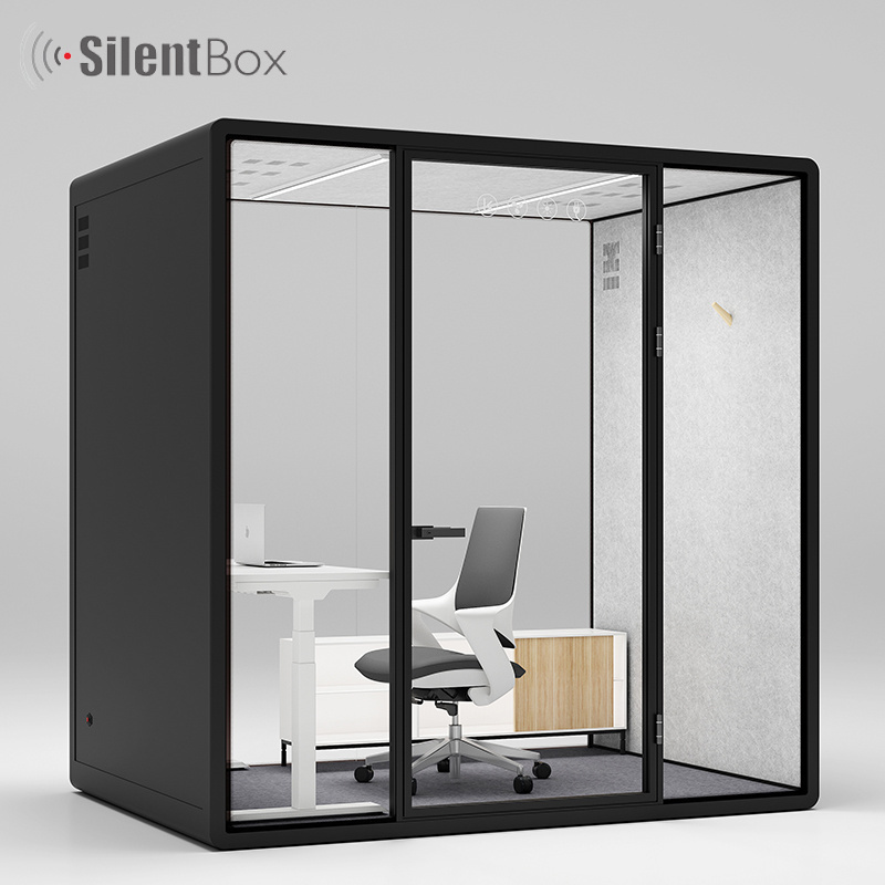 Home Office Small Telephone Booth Single Person Work Pod Privacy Booth Indoor Call Pod