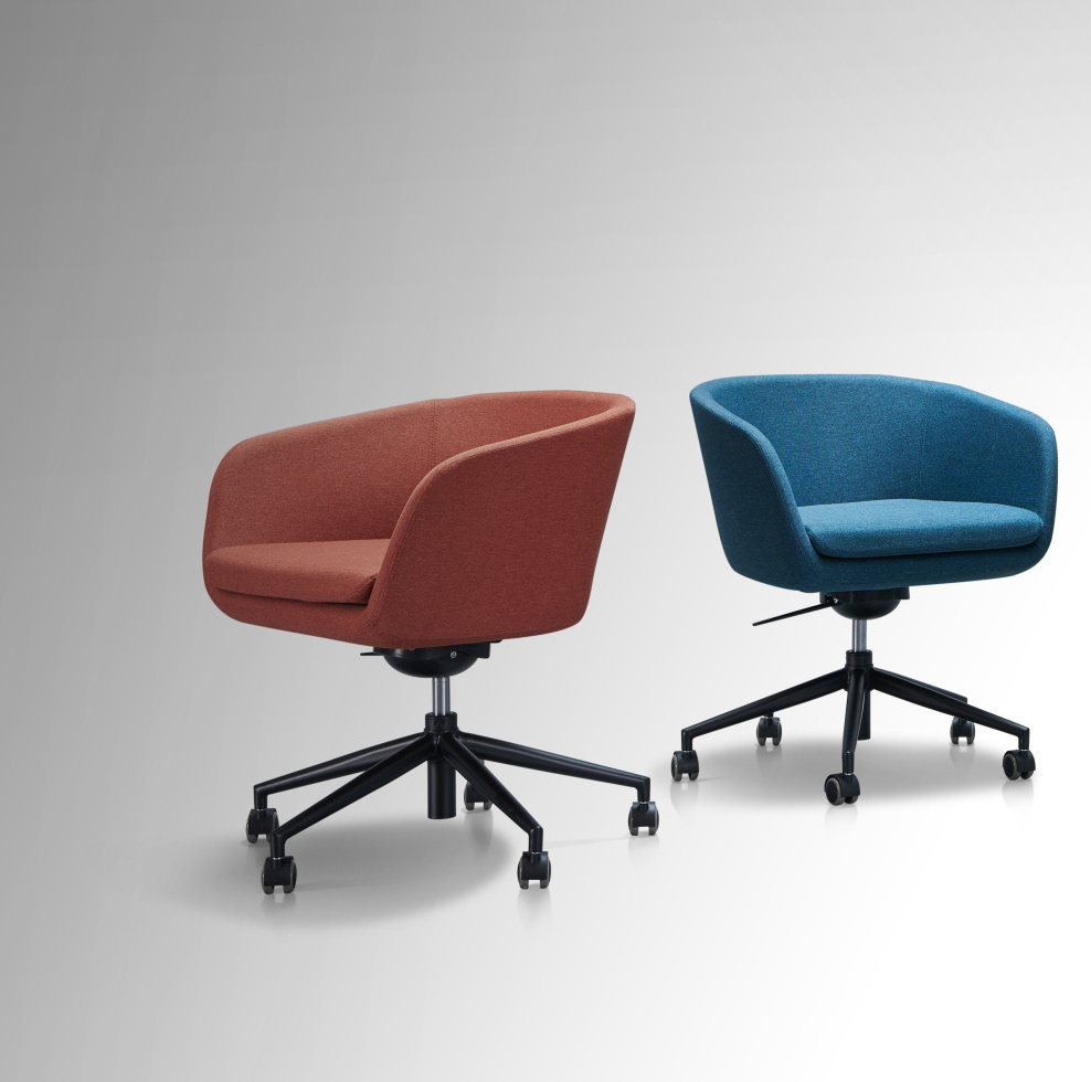 Modern design Leather Chair With wheels Guest Reception Meeting Conference Room Office Chair