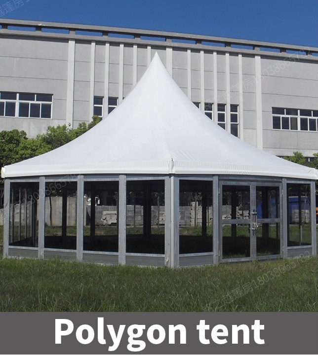 Outdoor Transparent Clear Roof Aluminum Pagoda Hexagon Tent Gazebo