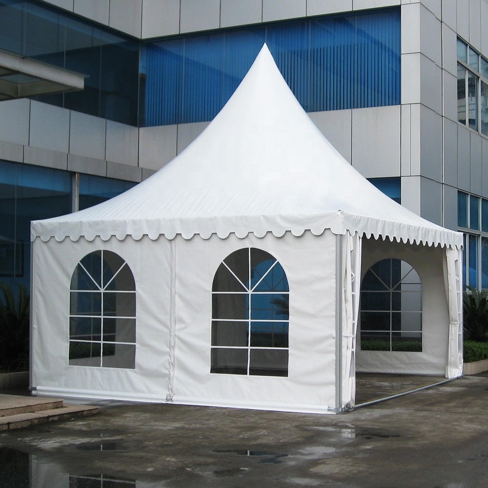 Outdoor Transparent Clear Roof Aluminum Pagoda Hexagon Tent Gazebo