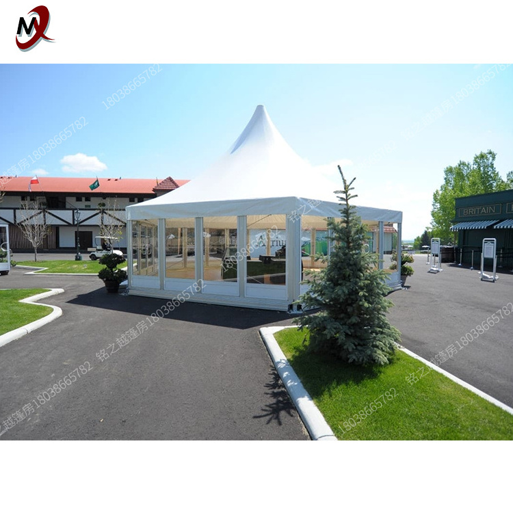 White Multi-Side Event Tent for Hire for Trade Show Pagoda Rental