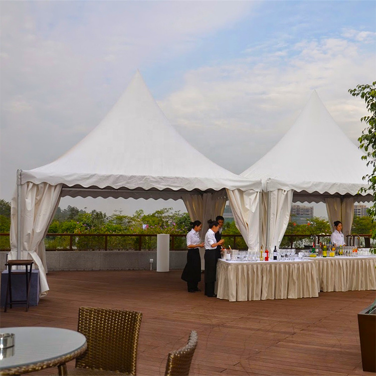 Foshan Manufacturer Outdoor Aluminum Pagoda Hexagon Tent Gazebo For Sale