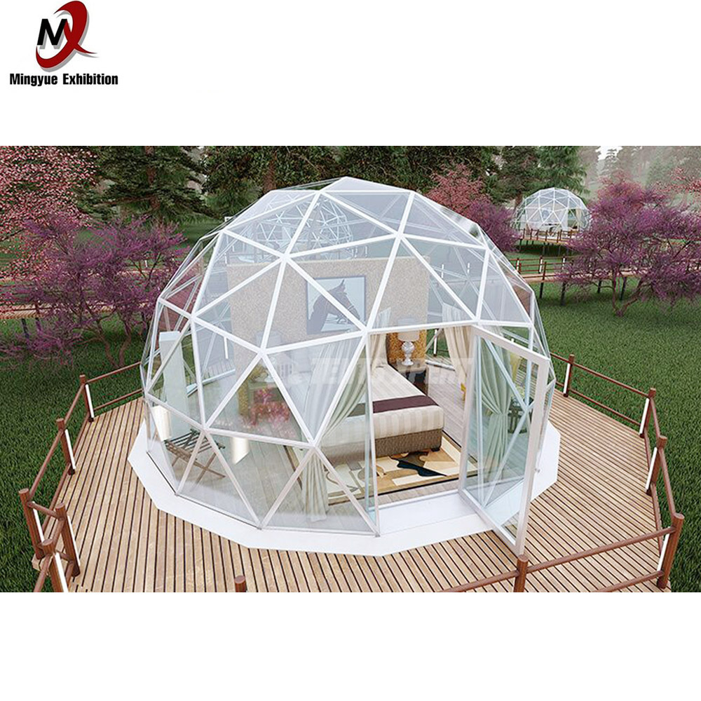 50M Large Gazebo Round Skylight Glass Clear Dome Tent