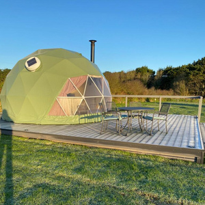 2023 Luxury Roof Pvc Heated Eco Prefab Transparent Geodesic Dome Hotel glamping tent House Desert round dome tent For camping