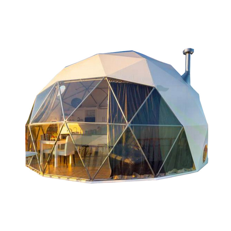 2023 Resort Hotel Waterproof Dome Tent Glamping Tents With Bathroom Eps Dome House Kit