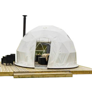 Luxury Hotel Camping Geodesic Igloo Tents Heat Resistant Waterproof Soundproof Dome House Prefab