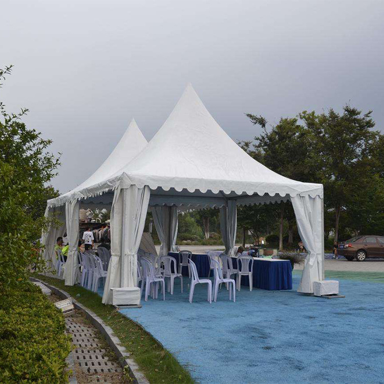 Foshan Manufacturer Outdoor Aluminum Pagoda Hexagon Tent Gazebo For Sale