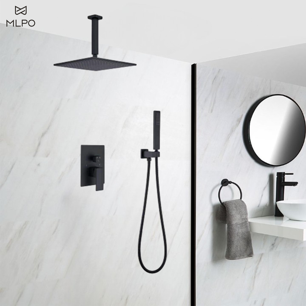 MLPO concealed shower set bathroom shower head brass thermostatic concealed shower system