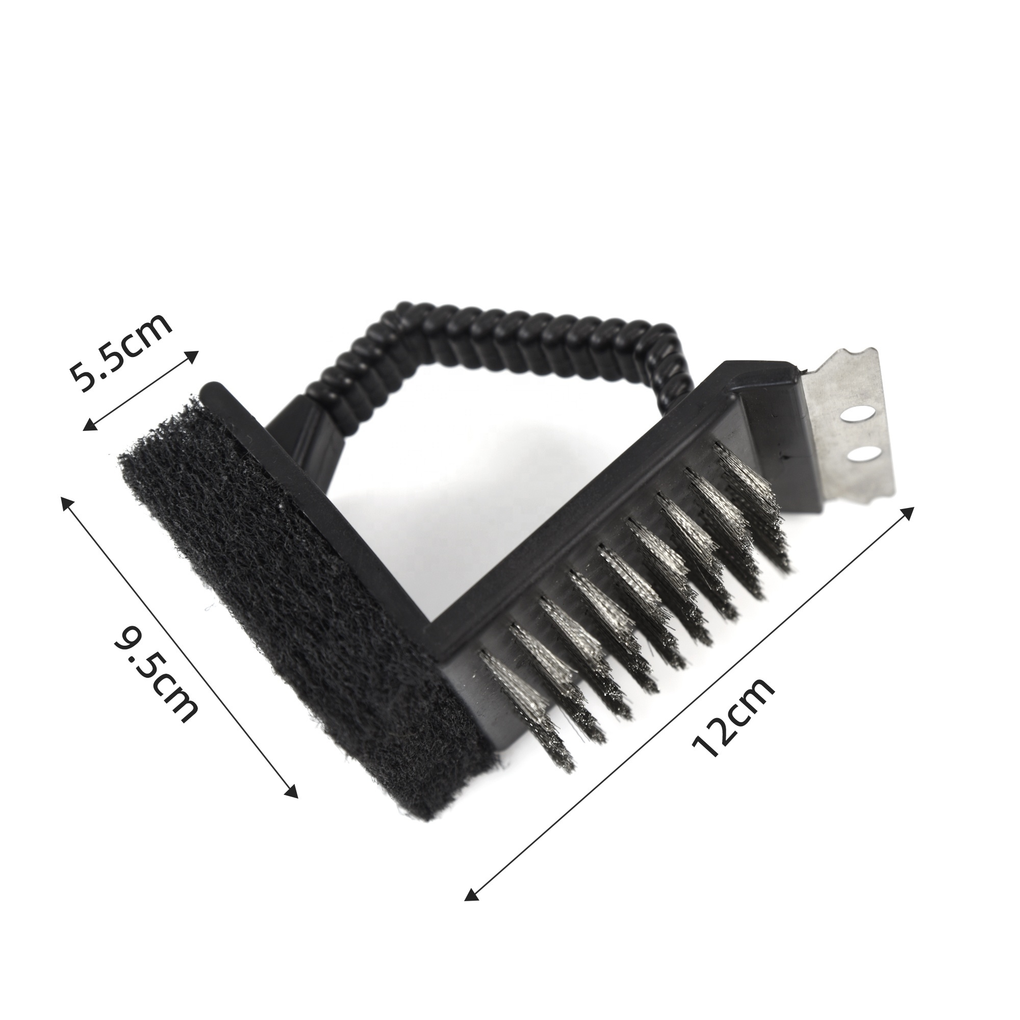 3-in-1 Grill Cleaning Brush Scraper with Ergonomic Handle & Durable Wire Bristles