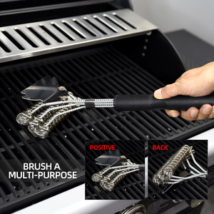 Grill Brush and Scraper Bristle Barbecue Barbeque Accessories Stainless Steel BBQ Grill Cleaning Brush