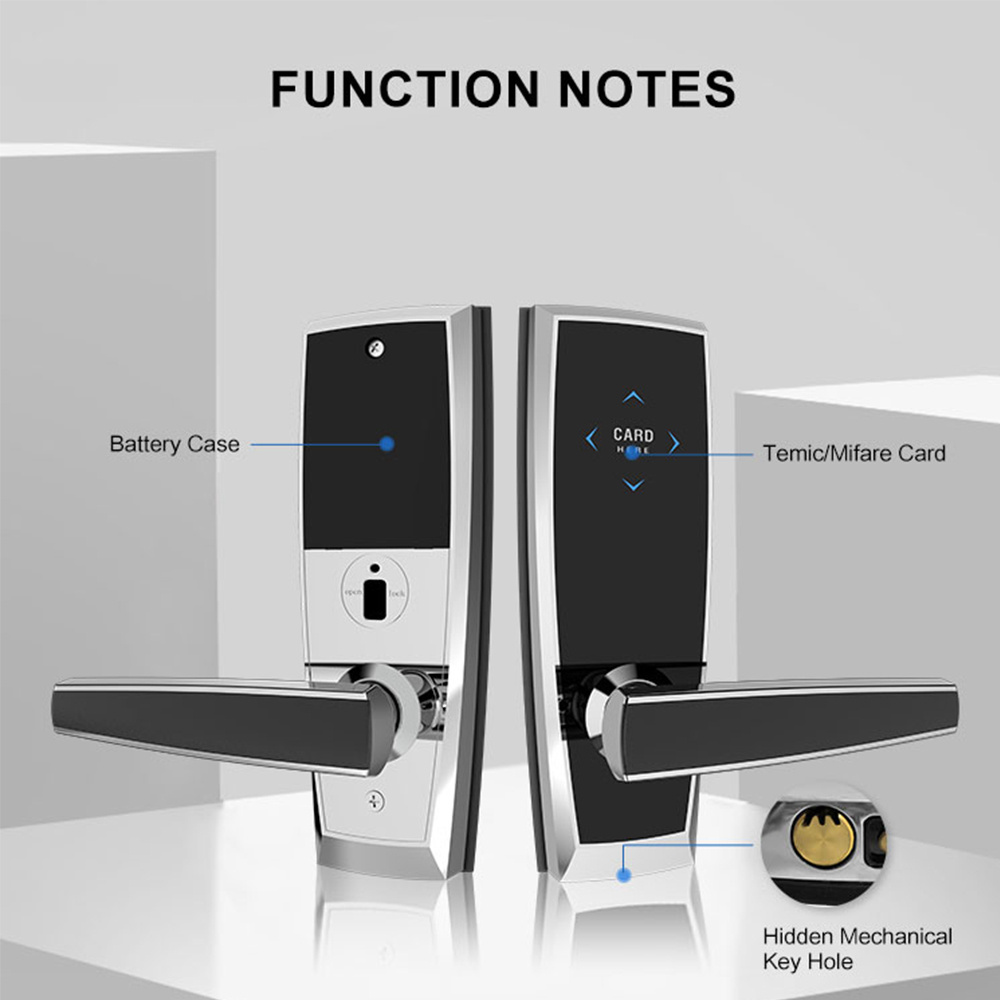 Wholesale Security Hotel Key Card Lock System Battery Electrically Operated Door Locks With Free Management System