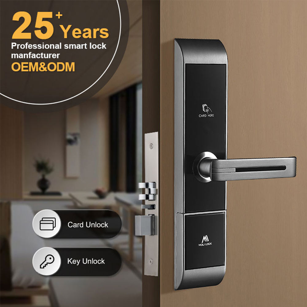 High Quality Electronic Key Door Lock Waterproof Commercial Smart Door Lock Rfid Key Smart Door Lock