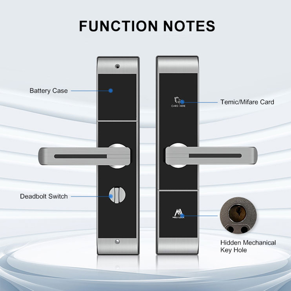 Smart Hotel Door Lock System New Upgrade Smart Security Door Lock Hotel Electronic With Electronic Key