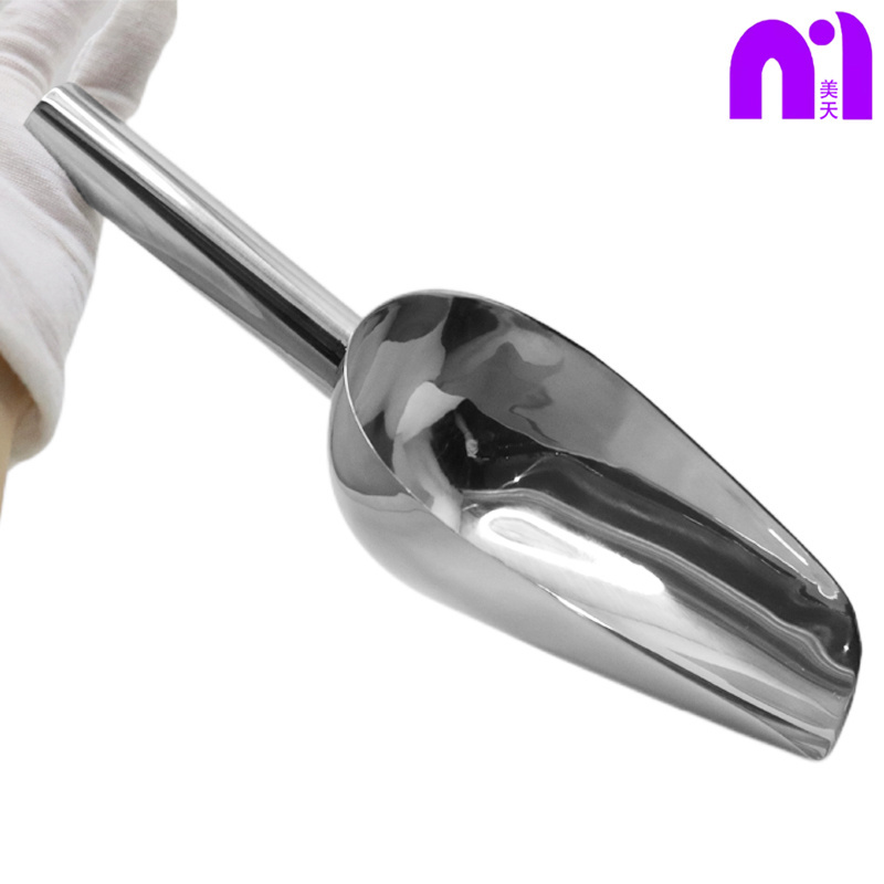 Stainless Steel Modern Style Ice Scoop and Shovel Simple Cocktail Picks for Bartending Home Bar Party Tools