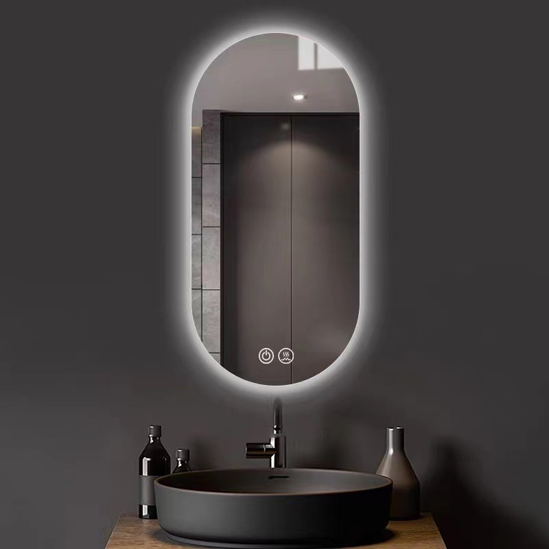 Arched Intelligent Bathroom Anti Fog Mirror Wall Mounted Bluetooth Led Backlit Vanity Smart Mirror With Light