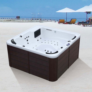 Luxury Hot Tubs Jaccuzi Outdoor Spa 6 Person Hidromasaje Bathtubs Square Plastic Soaking Jaccuzi