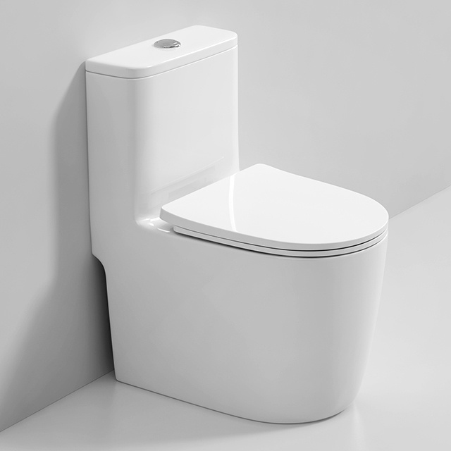 New Design White Floor Mounted Ceramic WC Dual Flush Bathroom Sanitary Ware One Piece Toilet