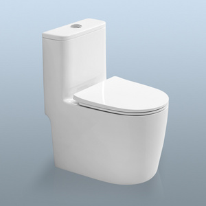 New Design White Floor Mounted Ceramic WC Dual Flush Bathroom Sanitary Ware One Piece Toilet