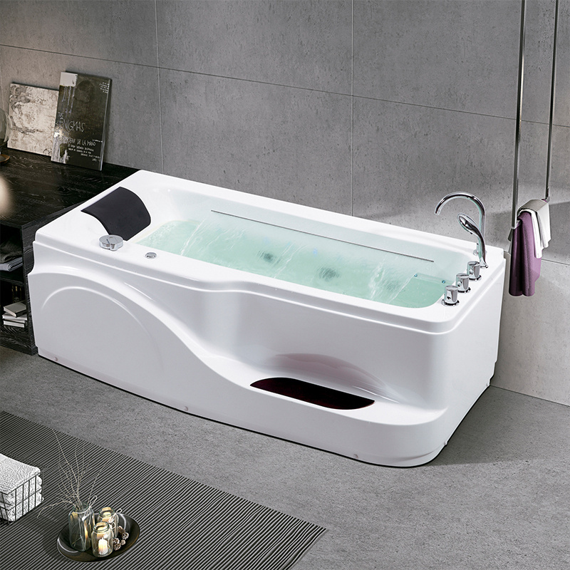 Modern Acrylic Jakuzzi Indoor Bathtub Hydromassage Fibreglass Double Whirlpool Jaccuzi Spa Bathtub