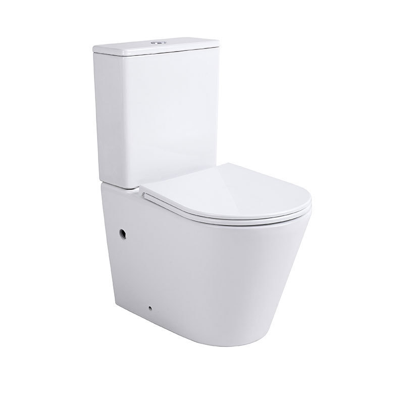 New Model Sanitary Ware Ceramic Two-Piece Bathroom Wc Water Closet Rimless Standing Tall Toilet