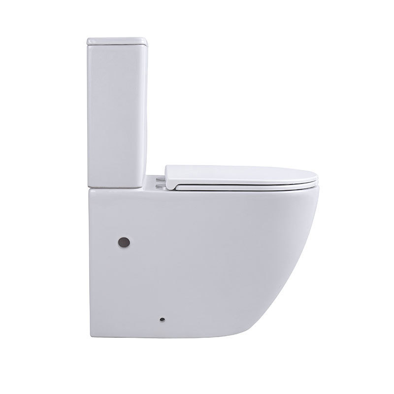 New Model Sanitary Ware Ceramic Two-Piece Bathroom Wc Water Closet Rimless Standing Tall Toilet