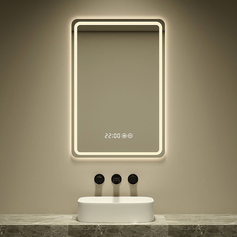 Luxury Wall Lighted Digital Led Bath Mirror Large Frameless Electric Smart Mirror For Bathroom