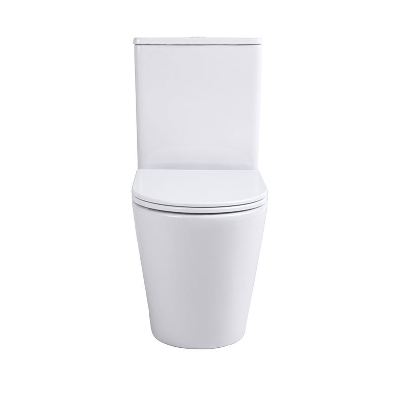 New Model Sanitary Ware Ceramic Two-Piece Bathroom Wc Water Closet Rimless Standing Tall Toilet