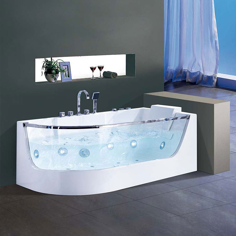 Modern Acrylic Jakuzzi Indoor Bathtub Hydromassage Fibreglass Double Whirlpool Jaccuzi Spa Bathtub