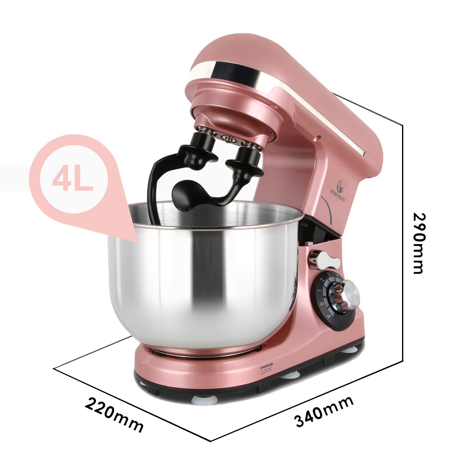 Home kitchen OEM impastatrice aid 4.5L 5.5L stainless steel mixing bowl stand food supplier mixer