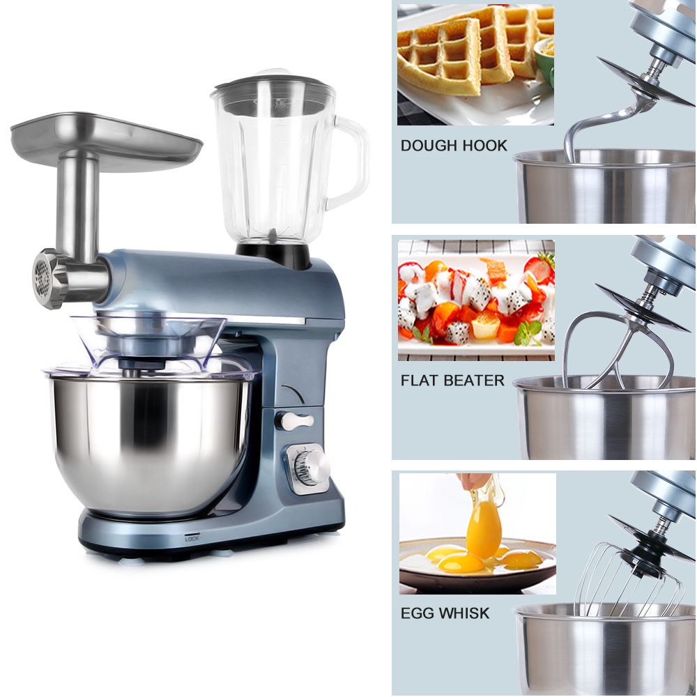 6 IN 1 880w 1200w 1500w baking batidoras para pasteleria food processor chef machine mixeur de cuisine cake mixer