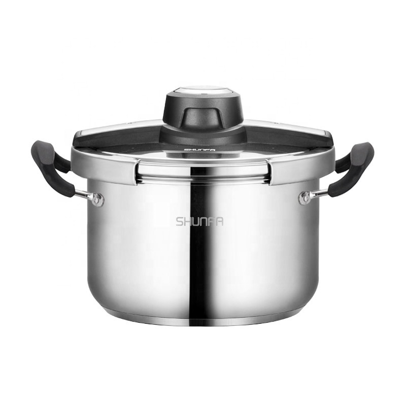 Promote Chafer quip Stainless Steel 201 Safe Pressure Cooker with high quality Push Button for kitchen hotel restaurant supply