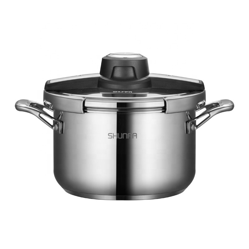 Promote Chafer quip Stainless Steel 201 Safe Pressure Cooker with high quality Push Button for kitchen hotel restaurant supply