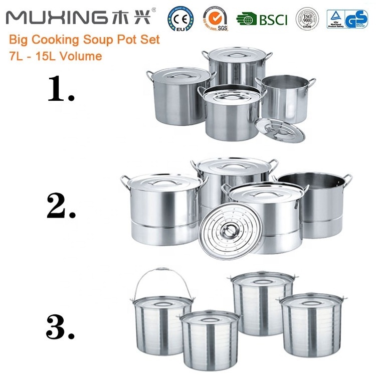 20 Quart Stockpot Restaurtant Big Stainless Steel Stove  Industrial Pasta Cooking Pots Stock Pots Used For Water Bath Canner