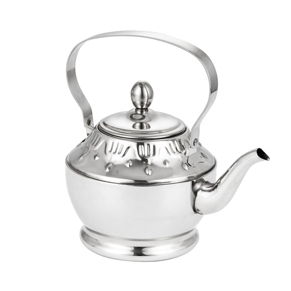 Hotel Kitchen Unique Handle Design Multi Tea Pot Coffee Kettle Removable Infuser Stovetop Safe Tea Kettle