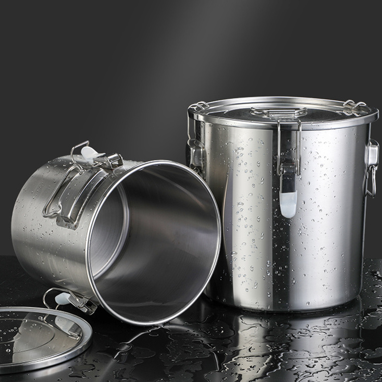 10 Gallon Stainless Steel Soup And Stock Shallow Seafood Cooking Pot Large Soup Pail Stock Pot With Lock Lid And Faucet