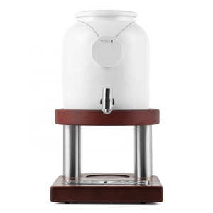 Restaurant Hot Coffee Dispensing Equipment Commercial Electrical Tea Urn Shabili Wooden Base Porcelain Coffee Dispenser