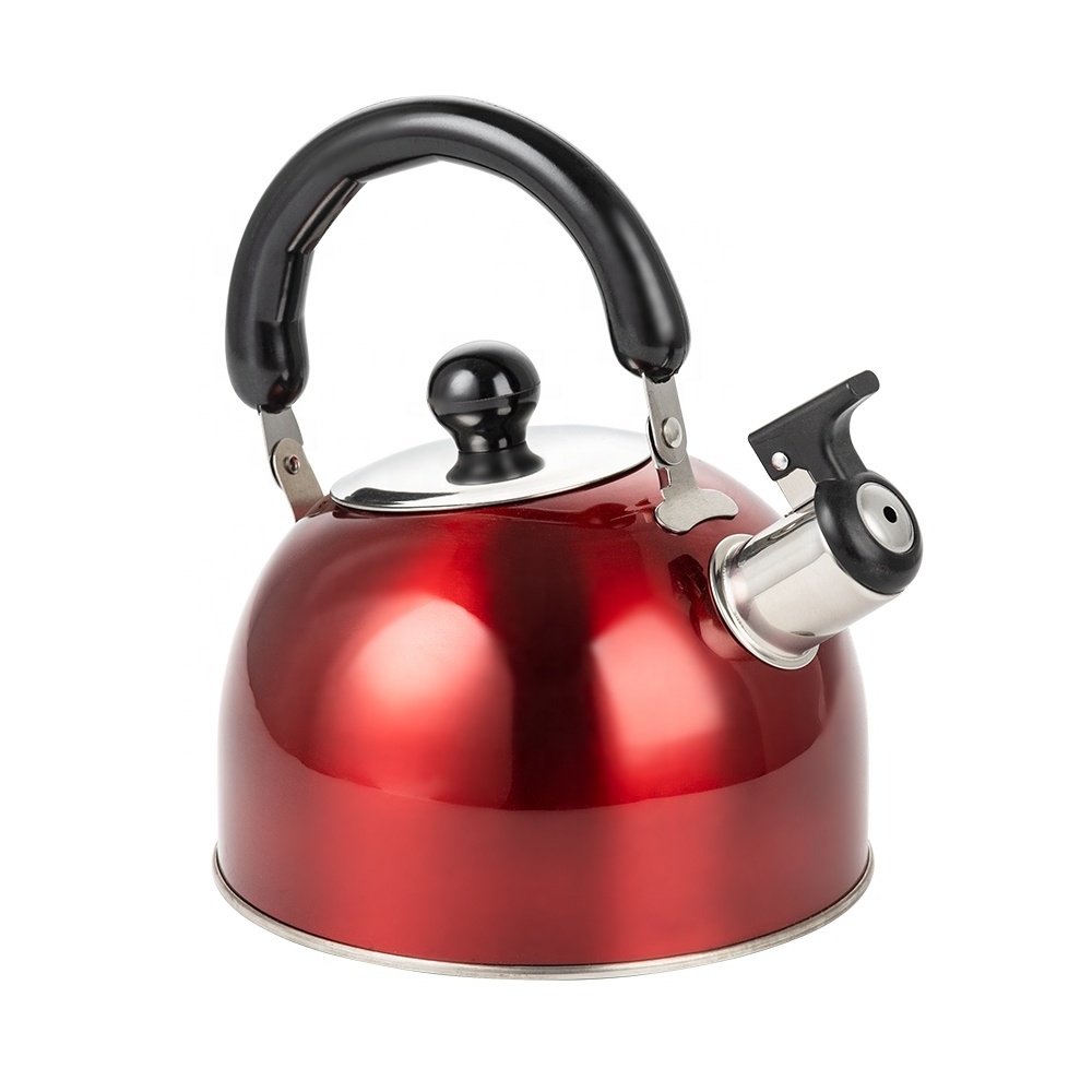 Red Black Silver Color 1L 2L 3L 4L 5L Stainless Steel Tea Pots Water Kettle Gas Stove Top Whistling Kettle