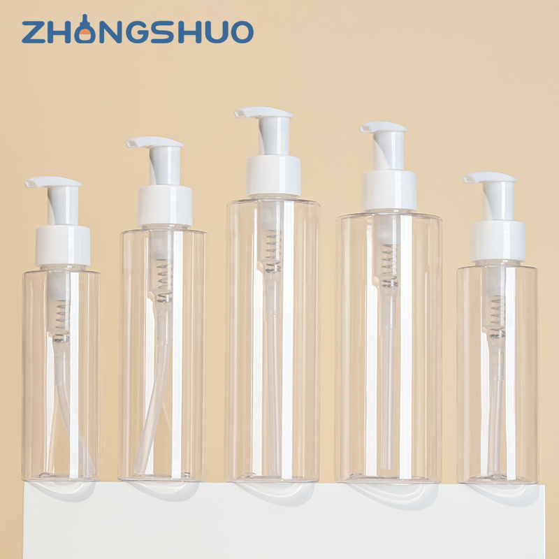 In Stock 100ml plastic pet lotion pump bottle 120ml 150ml 200ml empty 250ml pet foam pump cosmetic bottle for skincare packing