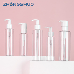 In Stock 100ml plastic pet lotion pump bottle 120ml 150ml 200ml empty 250ml pet foam pump cosmetic bottle for skincare packing