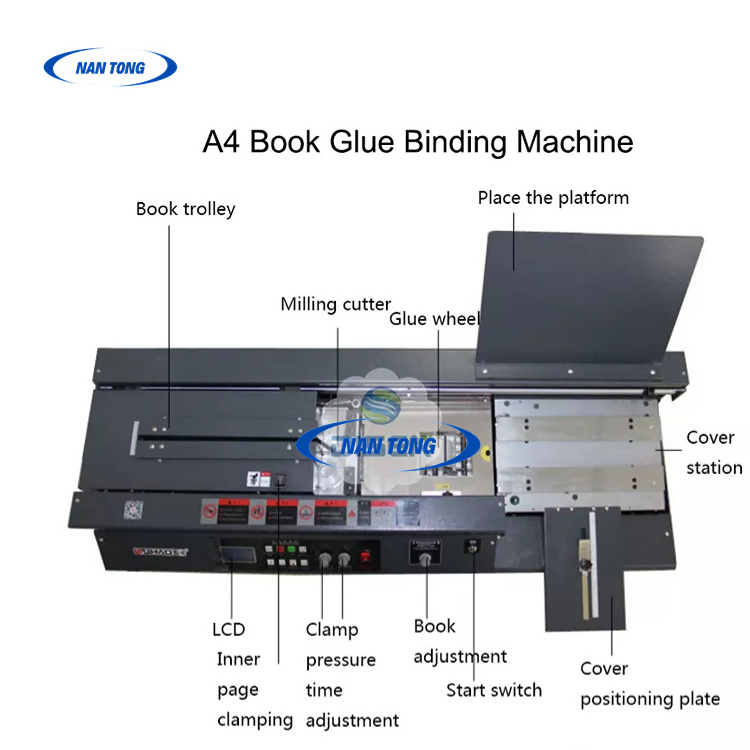 A4 book glue binding machine