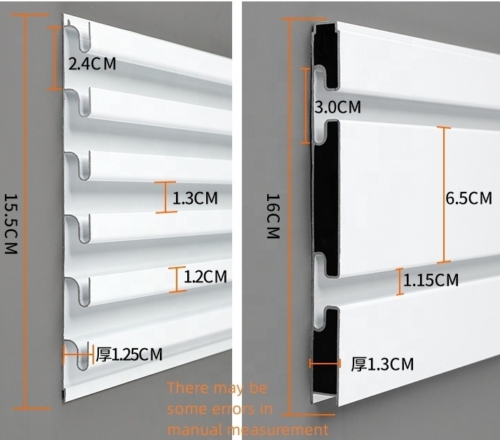 Aluminum Profile Store Product Display Stand Decorative Panel Customized Slatwall Accessories Aluminum Board For Hook