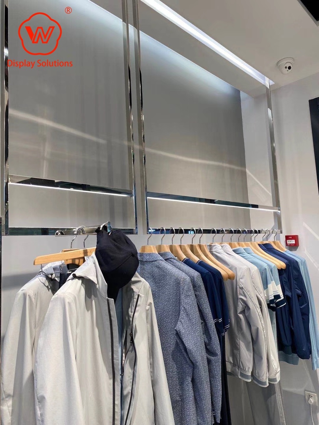 Stainless steel clothing rack ceiling hanging clothes rack