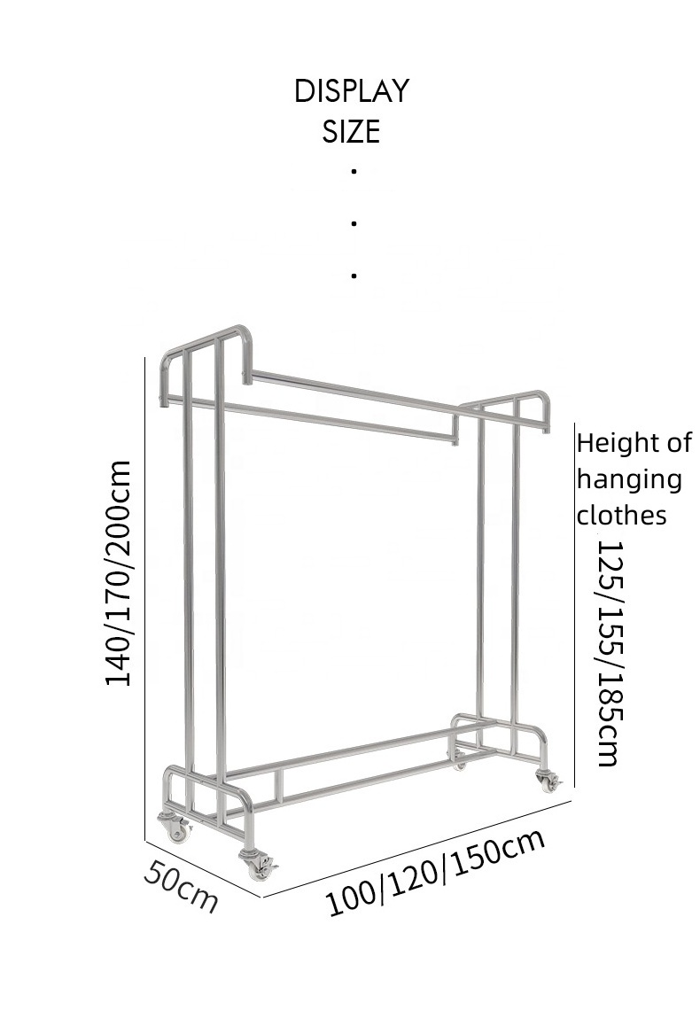 Metal Display Racks Double Side Hanger Rack Stand Clothing Racks Clothes stand