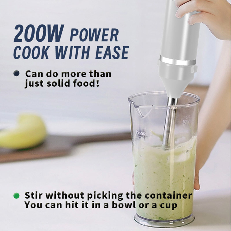 Hot Sale Food Chopper Processor Cordless USB Mini Electric Hand Blender 200w Handheld Small Juicer Machine